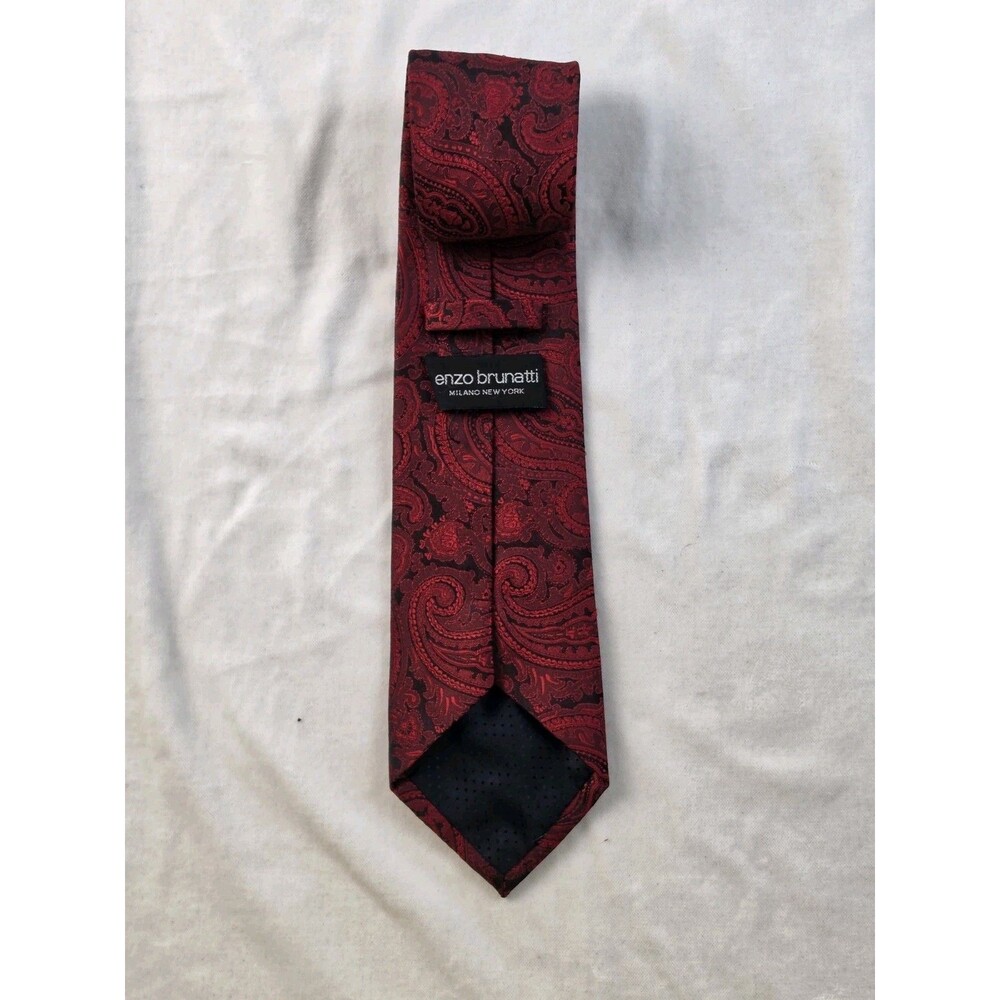 Red & Black Paisley Men's Necktie